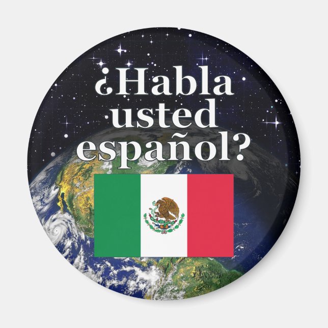 Íman Você fala espanhol? em espanhol. Sinalizador e Ter (Frente)