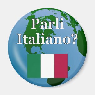 Íman Você fala o italiano? no italiano. Bandeira &