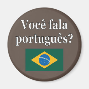 Íman Você fala o português? no português. Bandeira