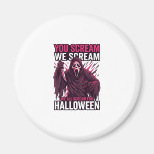 Íman Você Grita Nós Fantasma de Halloween Faca Sangrent