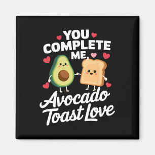 Íman Você Me Completa Torrada De Abacate Fofa Design De