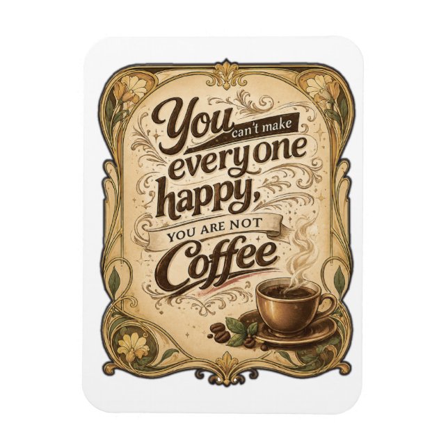 Íman Você Não Pode Deixar Todo Mundo Feliz - Café (Vertical)
