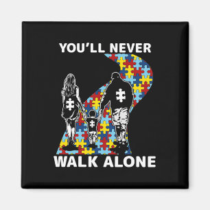 Íman Você nunca caminhará sozinho consciência do autism