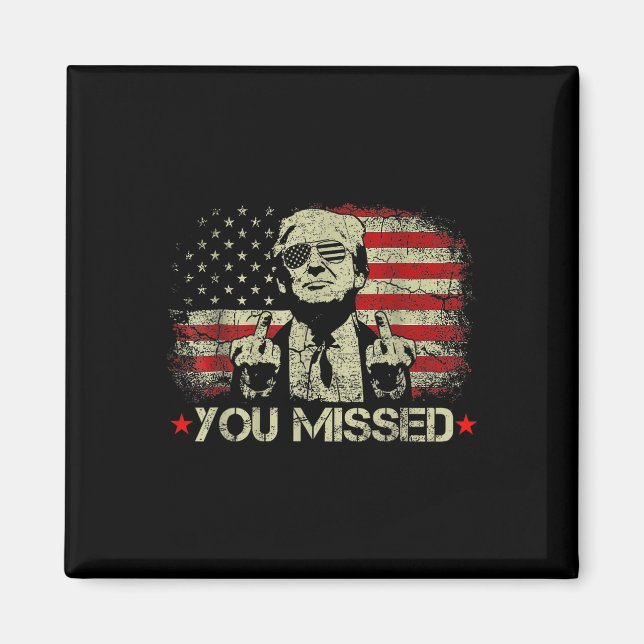 Íman Você Perdeu Trump 2024 American Flag (Frente)