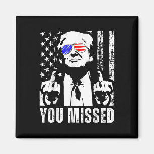 Íman Você Perdeu Trump 2024 US Flag Funny (fron)