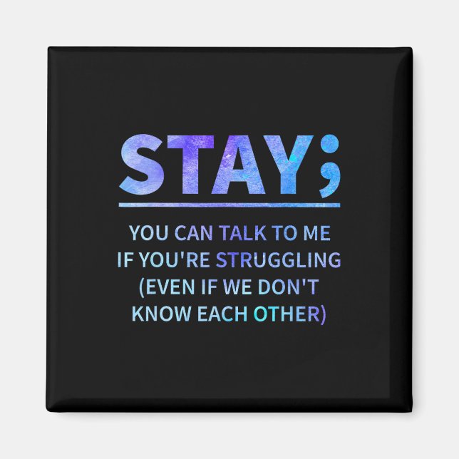 Íman Você pode falar comigo se estiver lutando, fique (Frente)