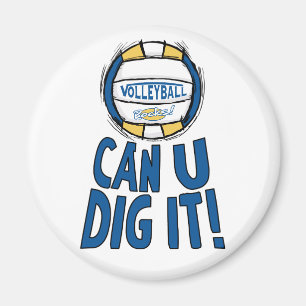 Íman Você Pode Fazer Isso De Azul De Voleibol Dourado