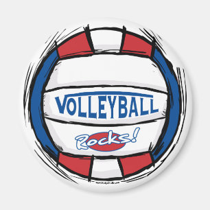 Íman Você Pode Ti-Lo Vermelho Azul De Voleibol