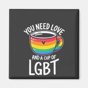 Íman Você precisa de amor e uma taça de orgulho LGBT Mê
