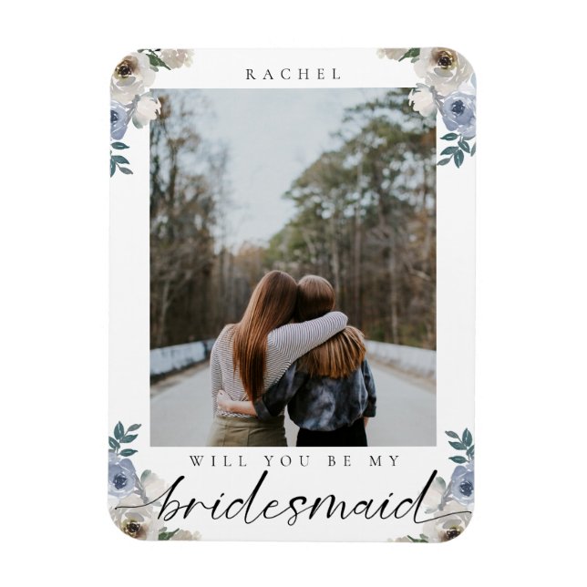 Íman Você será minha dona de Bridesmaid Dusty Rosa (Vertical)