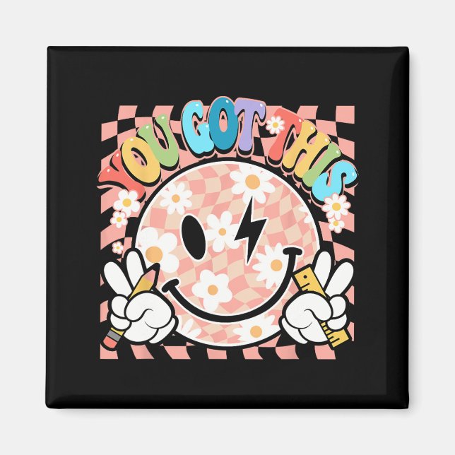 Íman Você Tem Groovy Smile Motivational Testing Day Tea (Frente)