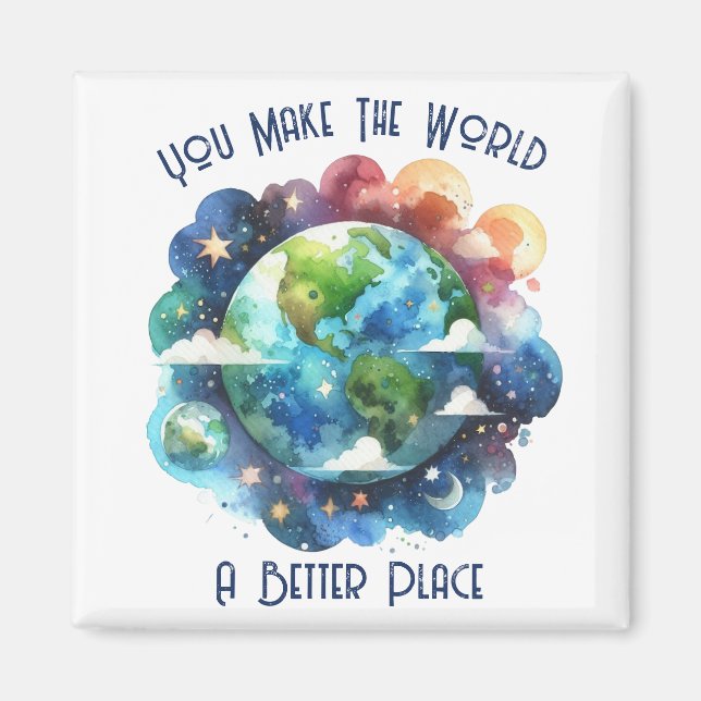 Íman Você Torna O Mundo Um Lugar Melhor - Personalizado (Frente)