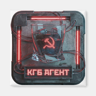 Íman Vodka Shot Agente Vermelho Cyberpunk