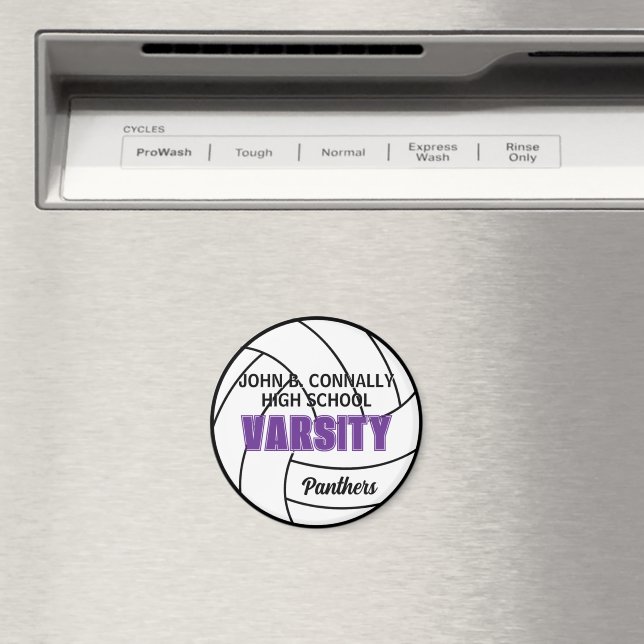Íman Vôlei de Time Universitário Roxo Personalizado par (In Situ (Dishwasher))