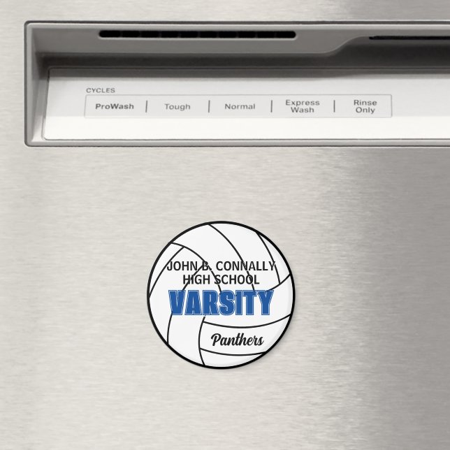 Íman Vôlei de Varsity Azul Personalizado Equipe de Esco (In Situ (Dishwasher))