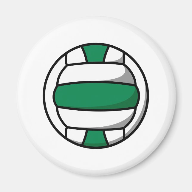 Íman volei verde e branco (Frente)