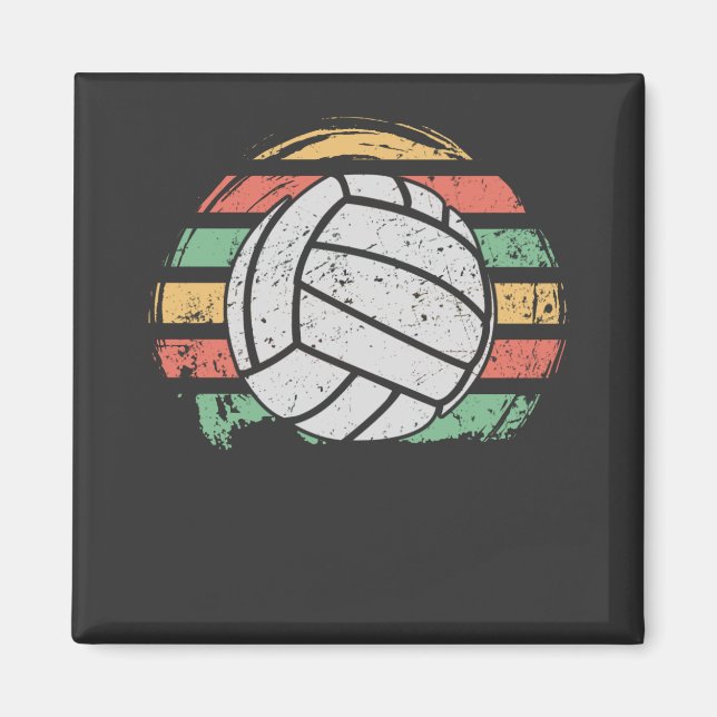 Íman Voleibol de Retro Vintage (Frente)