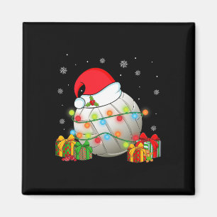 Íman Voleibol Esportes Natal Santa Hat Luzes de Natal