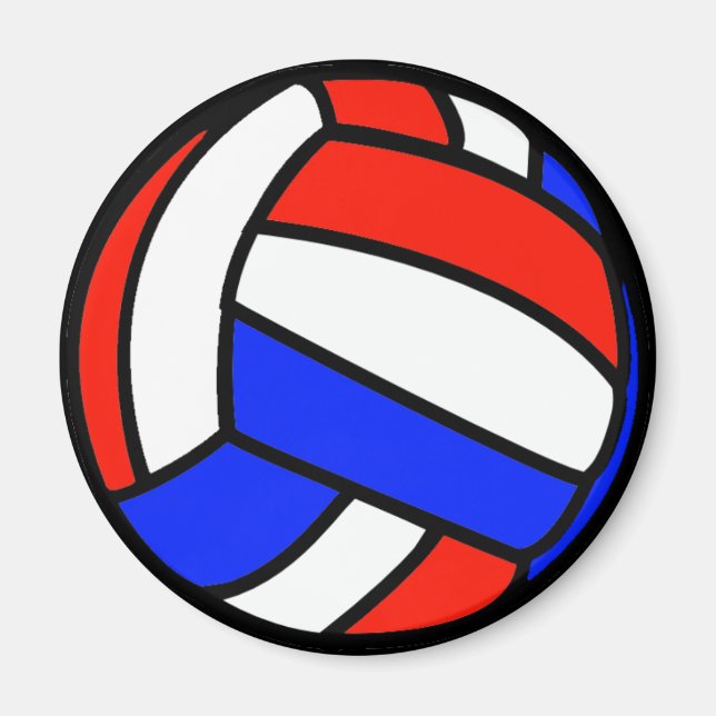 Íman Voleibol Vermelho Branco e Azul (Frente)