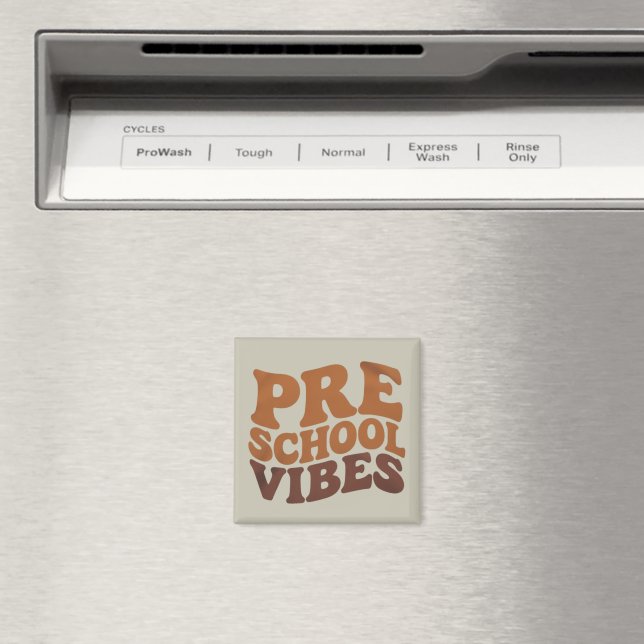 Íman Voltar às aulas primeiro dia da pré-escola Groovy (In Situ (Dishwasher))