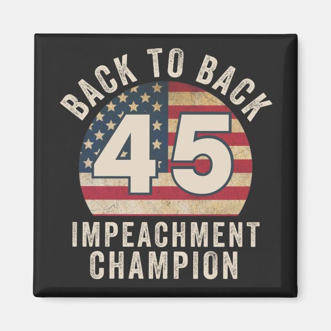 Íman Voltar para trás Impeachment Champ Flag Americano  (Frente)