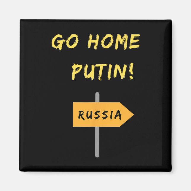 Íman Volte para Casa Putin! Apoio à Ucrânia. Paz.  (Frente)