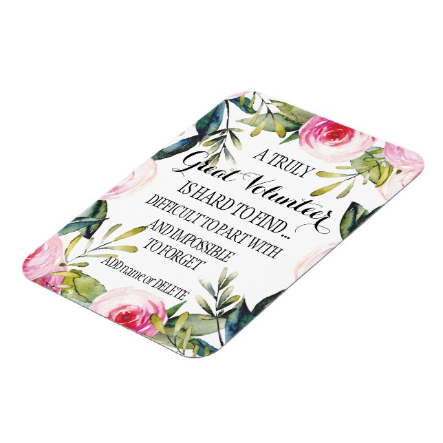 Íman Voluntariado Obrigado Presente de Apreciação Volun (Left Side)