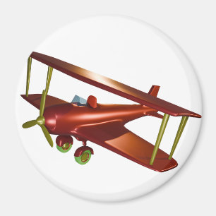 Íman Voo Aerospace de Avião Vermelho Divertido