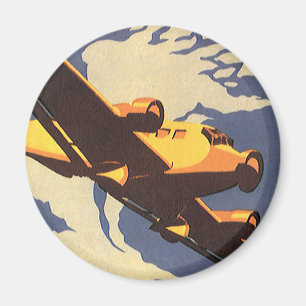 Íman Voo de avião de viagens vintage e transporte