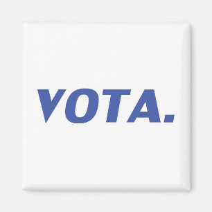Íman Vota vota em espanhol azul branco político modern