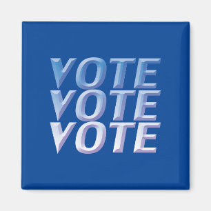 Íman votação - Azul, branco, imã