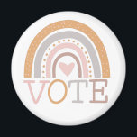 Íman Votação | Design de texto Arco-Íris de Pastel Cujo<br><div class="desc">Arte do arco-íris pastel bonito com a mensagem importante - Votem.</div>