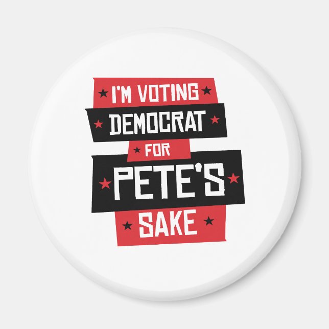 Íman Votando Democrata pelo Sake de Pete (Frente)