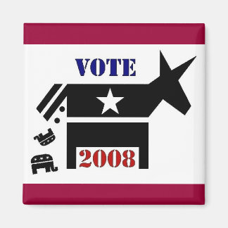 ÍMAN VOTAR DEMOCRATA EM 2008 SQUARE MAGNET
