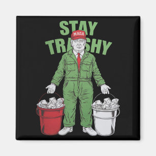 Íman Votar Trump Garbage Man Permaneça Trashy Eleições 