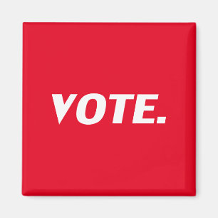 Íman Votar vermelho e branco