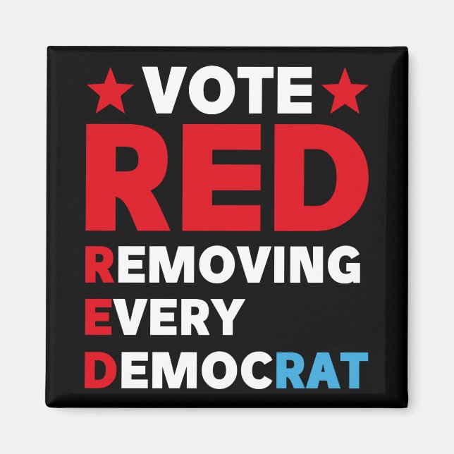 Íman Votar vermelho remove todo democrata (Frente)