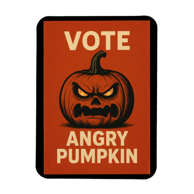 Íman Vote Angry Pumpkin Magnet (Vertical)