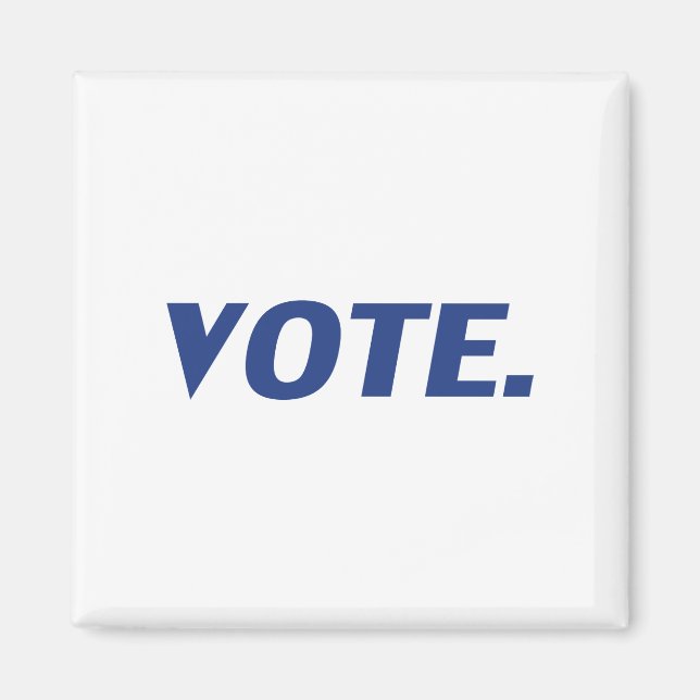 Íman "vote" azul, branco - (Frente)