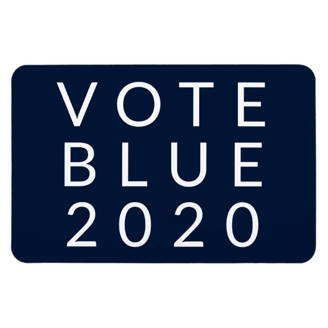 Íman Vote Blue 2020 Biden Harris EUA Mínimo Simples (Horizontal)
