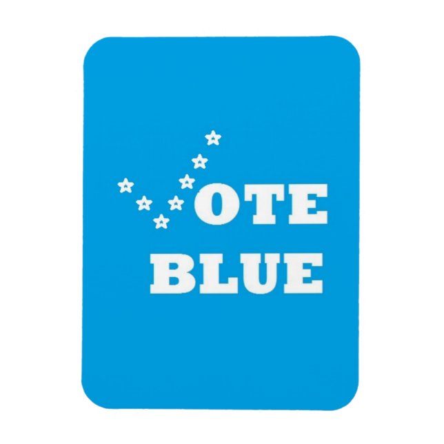 Íman Vote Blue - Imagem fotográfica (Vertical)