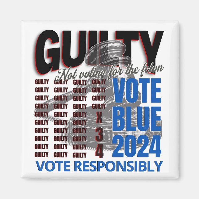 Íman Vote Blue Not for the Felon (Frente)