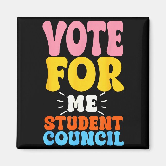 Íman Vote For Me Student Council Youth Cool School Elec (Frente)