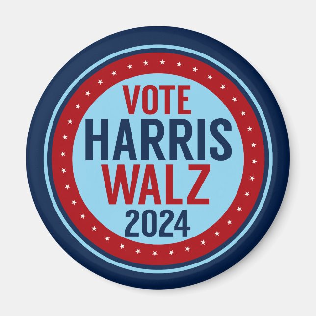 Íman Vote Harris Walz para a eleição do presidente 2024 (Frente)