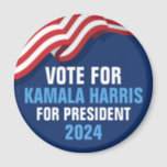 Íman Vote Kamala Harris para o Presidente 2024 Blue<br><div class="desc">Vote em Kamala Harris para Presidente na eleição presidencial de 2024. Escolha o nosso vice-presidente como candidato a partido democrático e mostre o vosso apoio a este ímã de bandeira americana em azul para um democrata.</div>