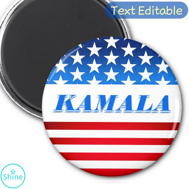 Íman Vote Kamala Harris Texto Personalizado EUA Sinaliz (Criador carregado)