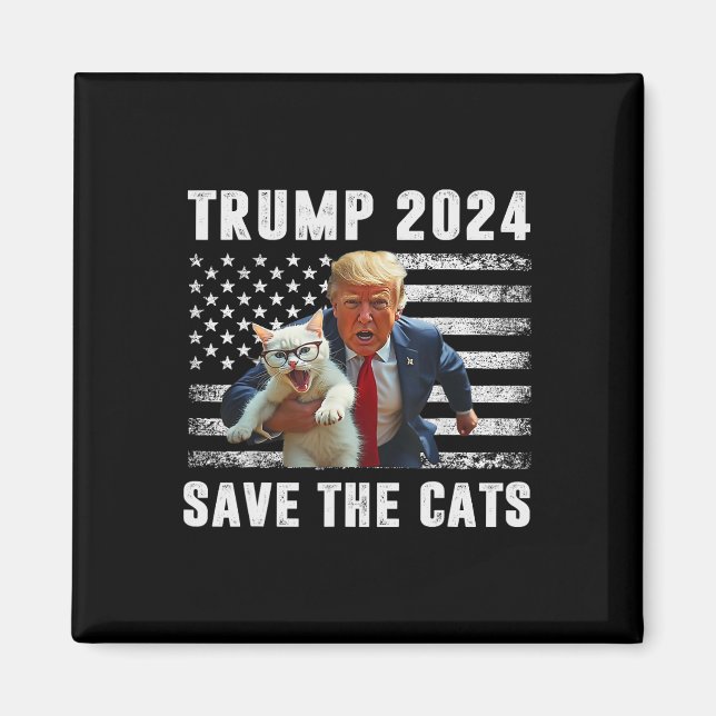 Íman Vote Trump 2025 Funny Save The Cats  (Frente)