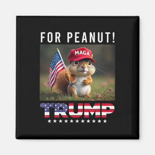 Íman Vote Trump Para o Esquilo Amendoim Trump 2025