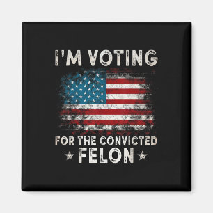 Íman Voto A Favor Do Condenado Felon Funny Retro Amer