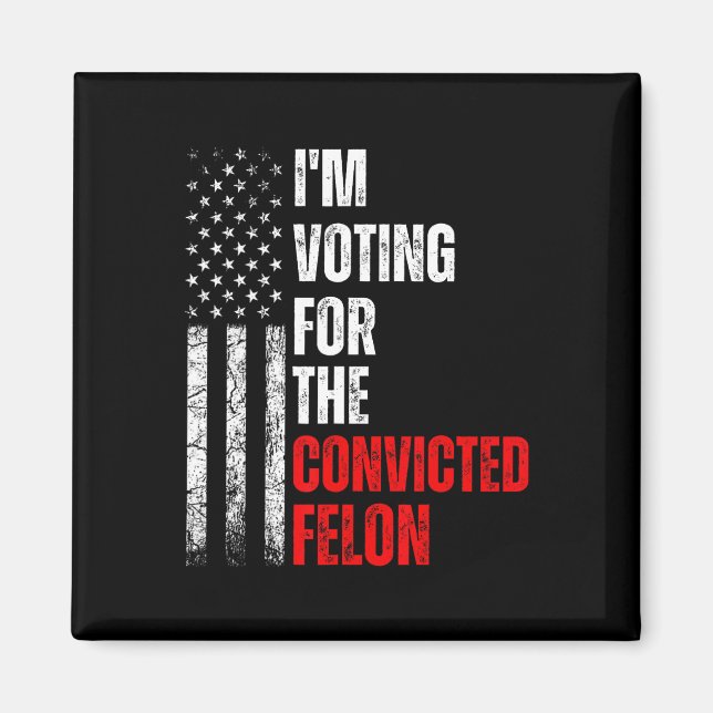 Íman Voto A Favor Do Condenado Felon Trump 2024 Ameri (Frente)